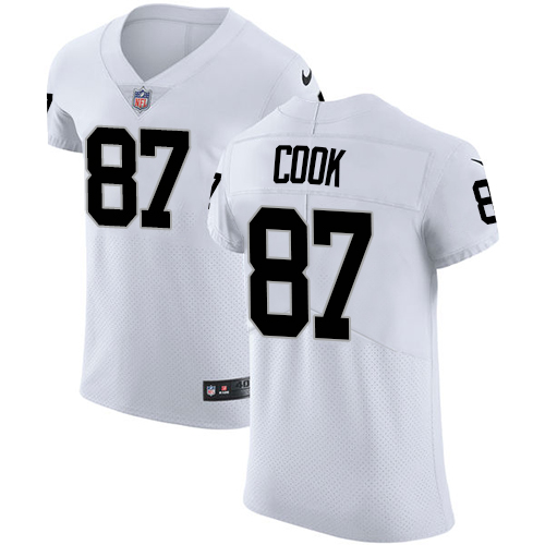 Nike Raiders #87 Jared Cook White Men's Stitched NFL Vapor Untouchable Elite Jersey - Click Image to Close